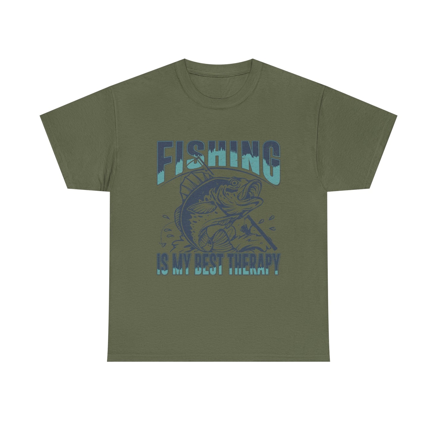Fishing Is My Best Therapy Vintage Angler T-Shirt
