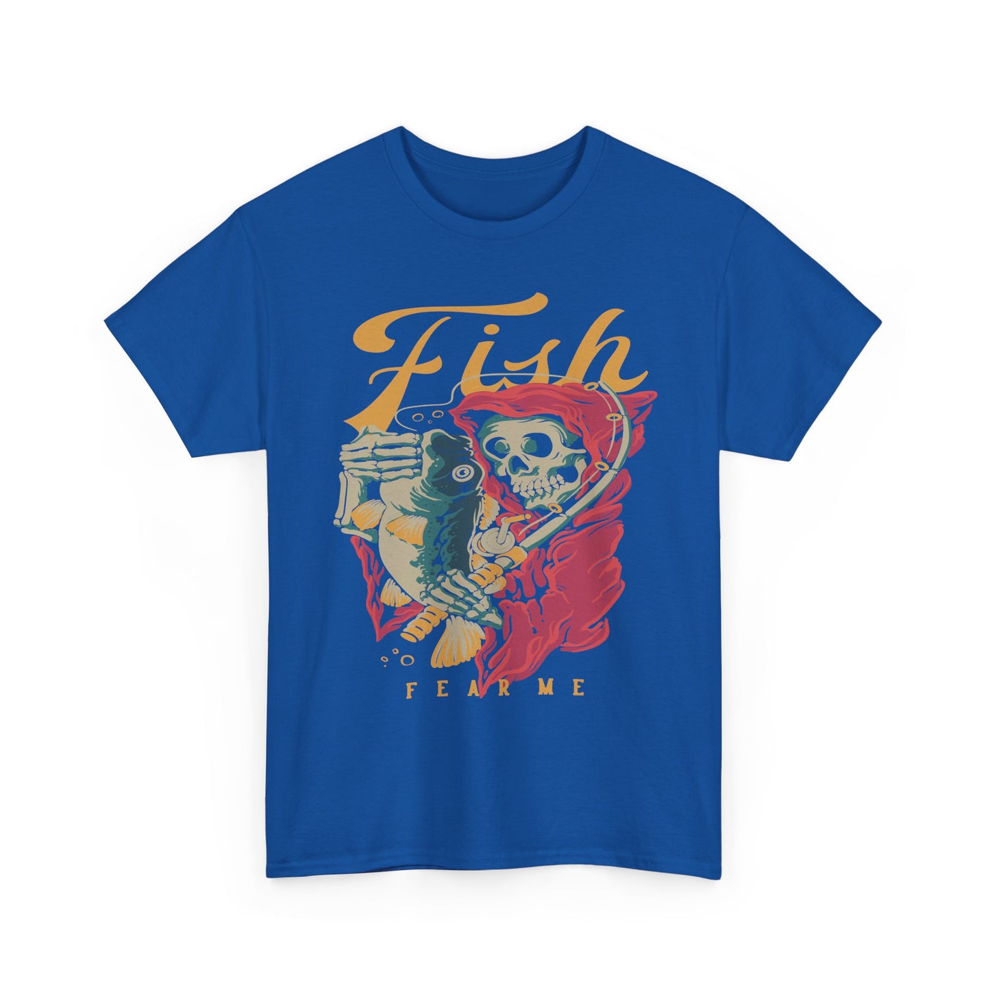 T-Shirt — "Fish Fear Me" Skull Angler Graphic Tee