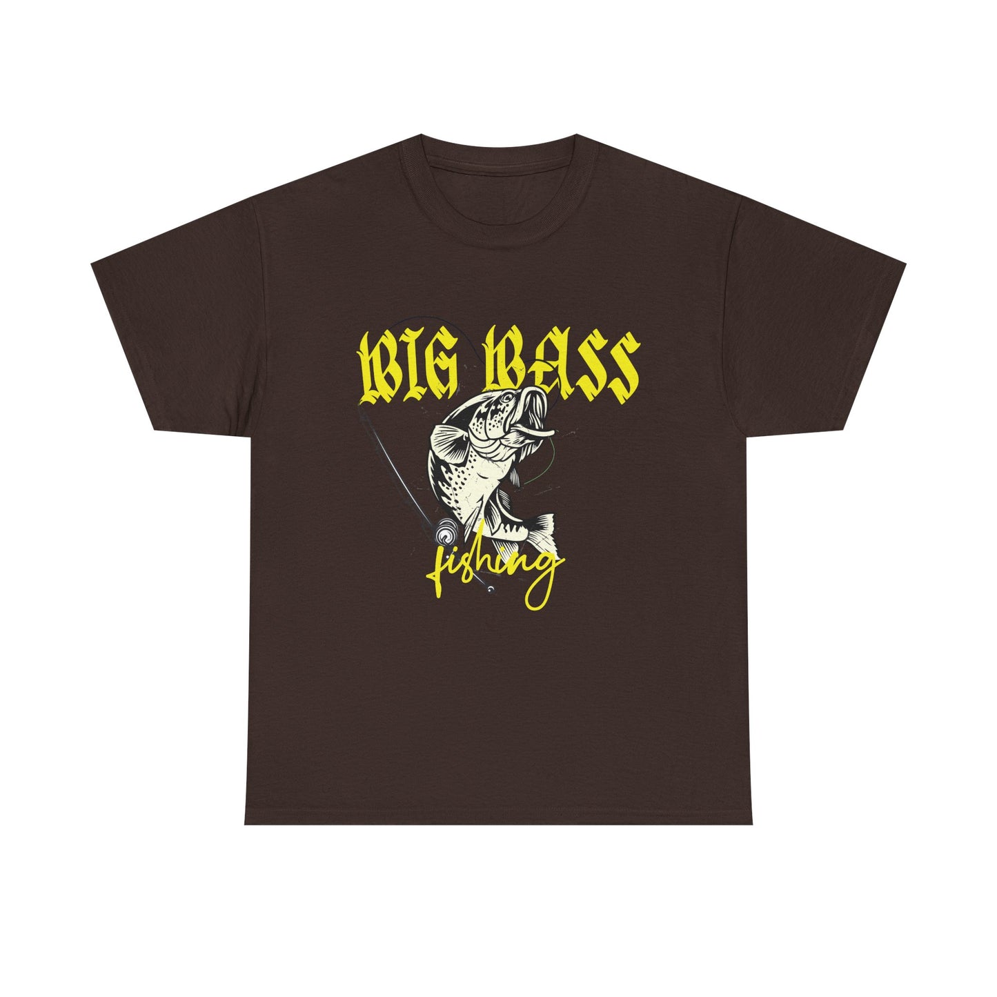 Big Bass Fishing T‑Shirt — Graphic Bass & Rod Tee for Anglers