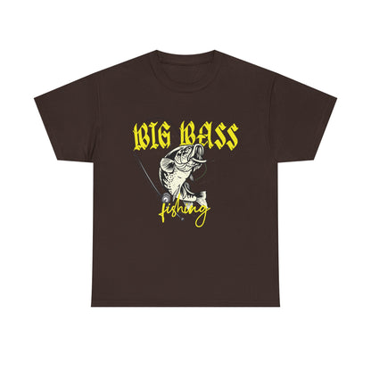 Big Bass Fishing T‑Shirt — Graphic Bass & Rod Tee for Anglers