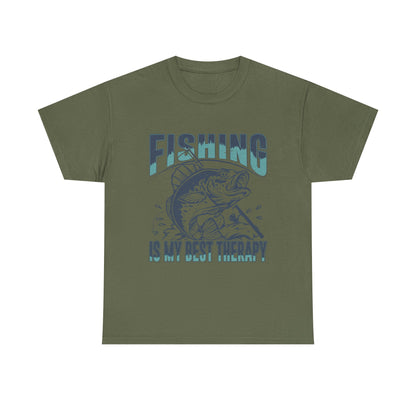 Fishing Is My Best Therapy Vintage Angler T-Shirt