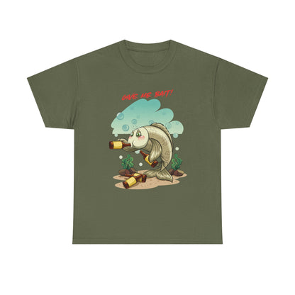 Fishing T-Shirt — "Give Me Bait!" Funny Bass Angler Tee