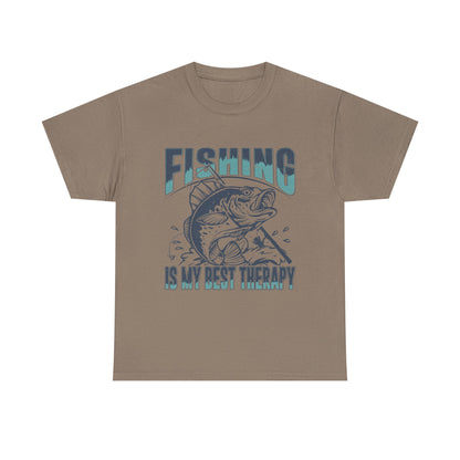 Fishing Is My Best Therapy Vintage Angler T-Shirt
