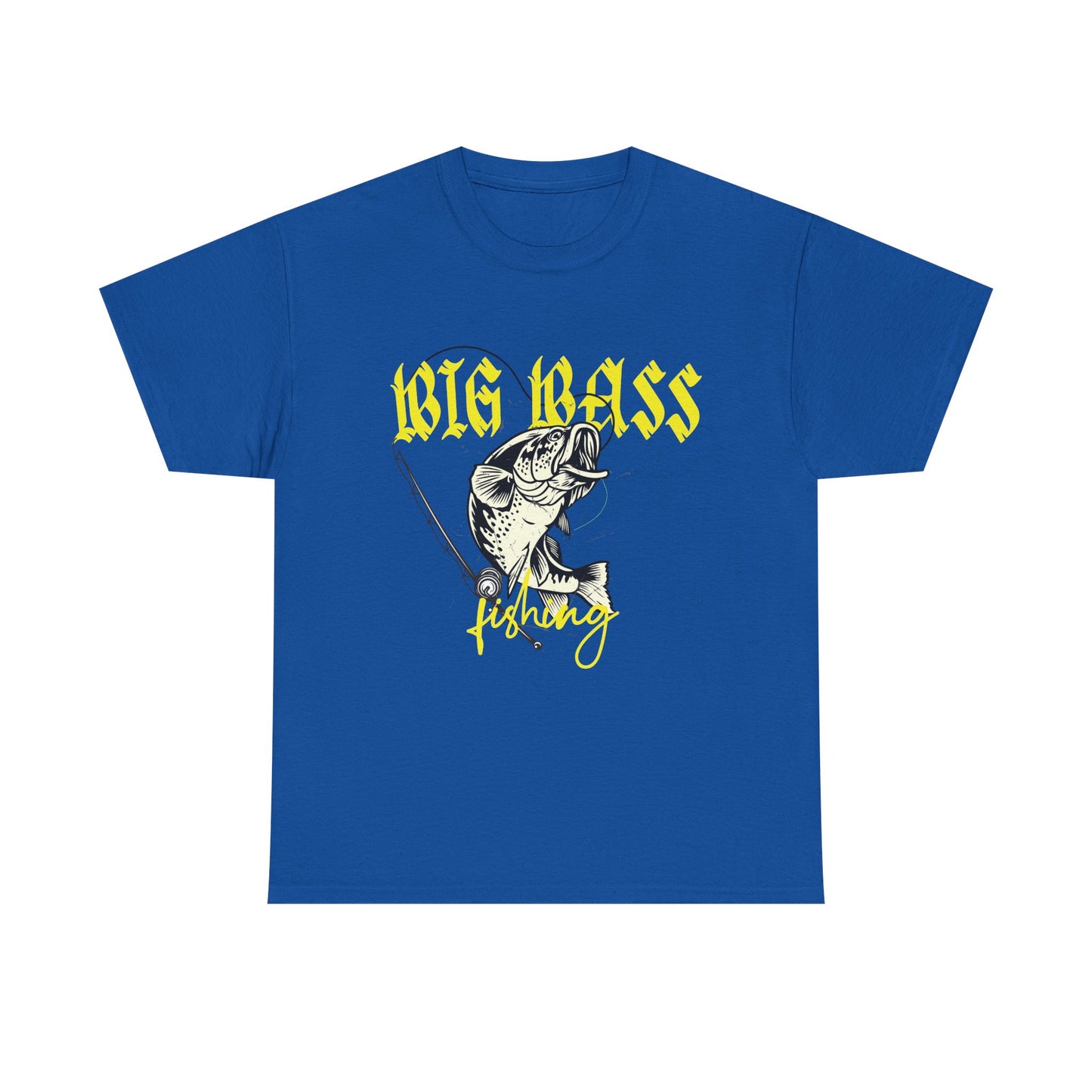 Big Bass Fishing T‑Shirt — Graphic Bass & Rod Tee for Anglers