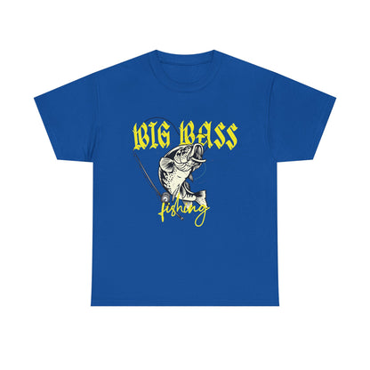 Big Bass Fishing T‑Shirt — Graphic Bass & Rod Tee for Anglers