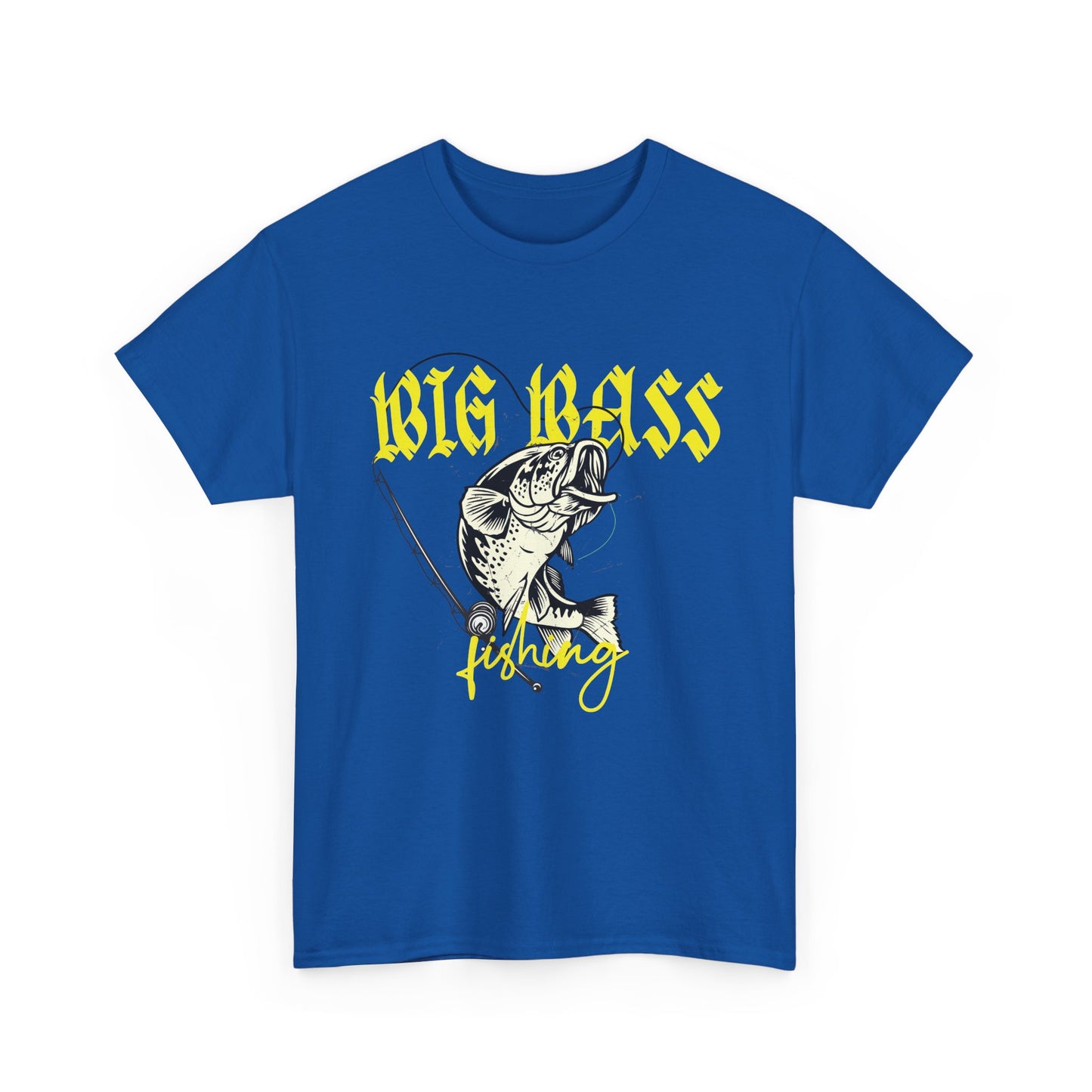 Big Bass Fishing T‑Shirt — Graphic Bass & Rod Tee for Anglers