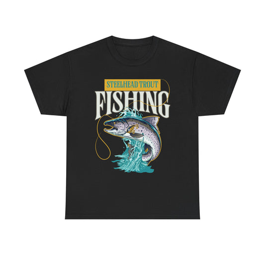 Steelhead Trout Fishing T-Shirt — Vintage Graphic Angler Tee