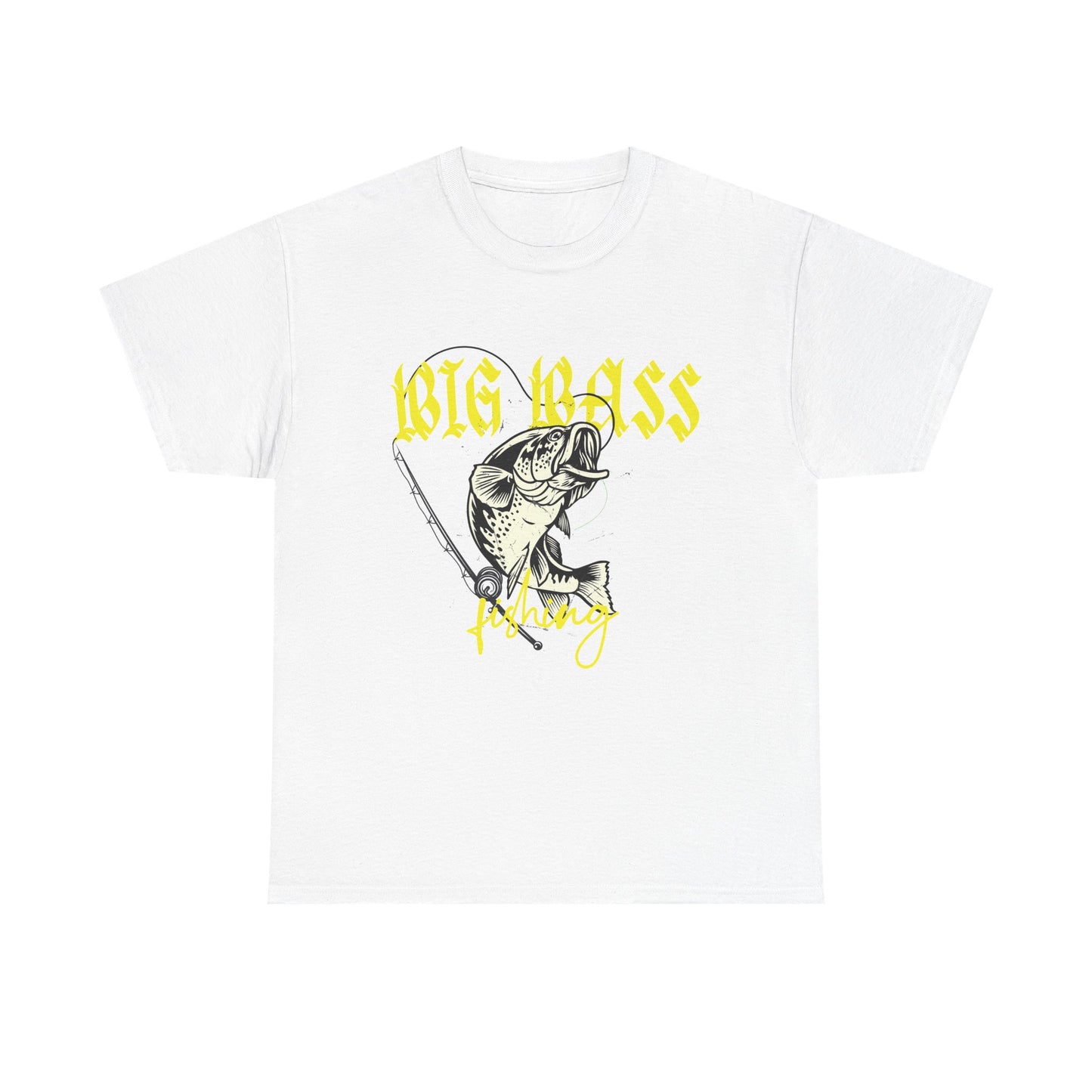 Big Bass Fishing T‑Shirt — Graphic Bass & Rod Tee for Anglers