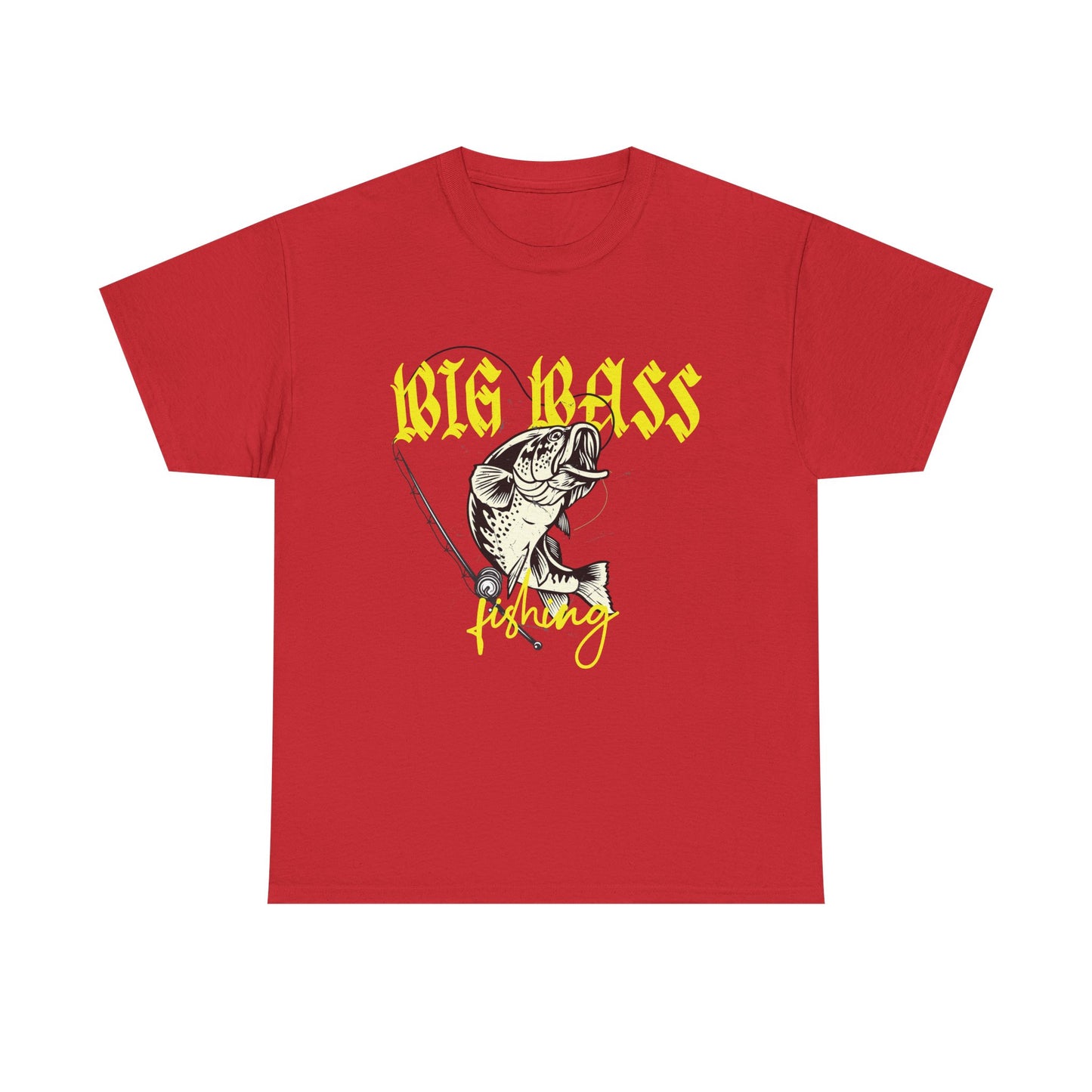Big Bass Fishing T‑Shirt — Graphic Bass & Rod Tee for Anglers