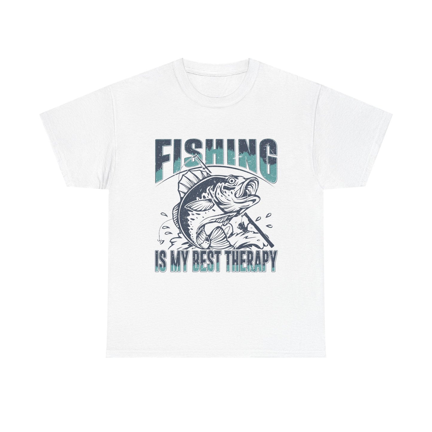Fishing Is My Best Therapy Vintage Angler T-Shirt