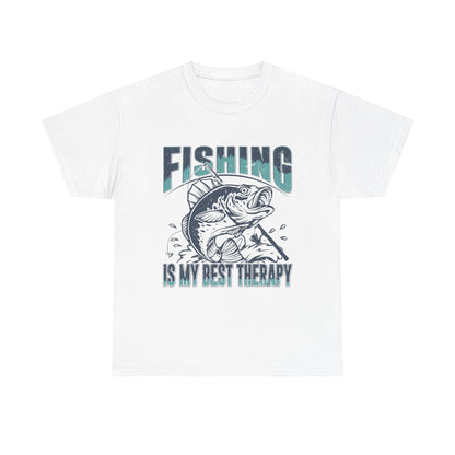 Fishing Is My Best Therapy Vintage Angler T-Shirt