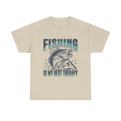 Fishing Is My Best Therapy Vintage Angler T-Shirt