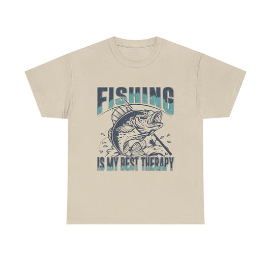 Fishing Is My Best Therapy Vintage Angler T-Shirt