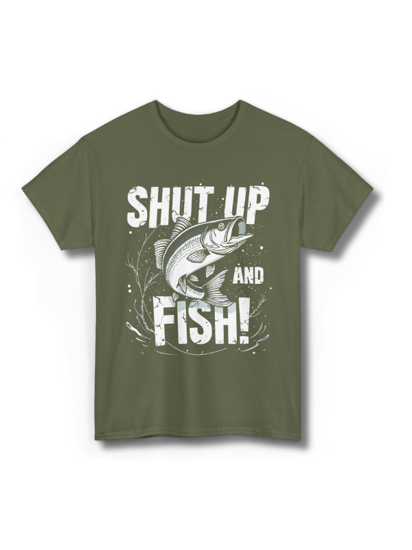 Shut Up & Fish Fisherman Humor Angler Joke Funny Fishing