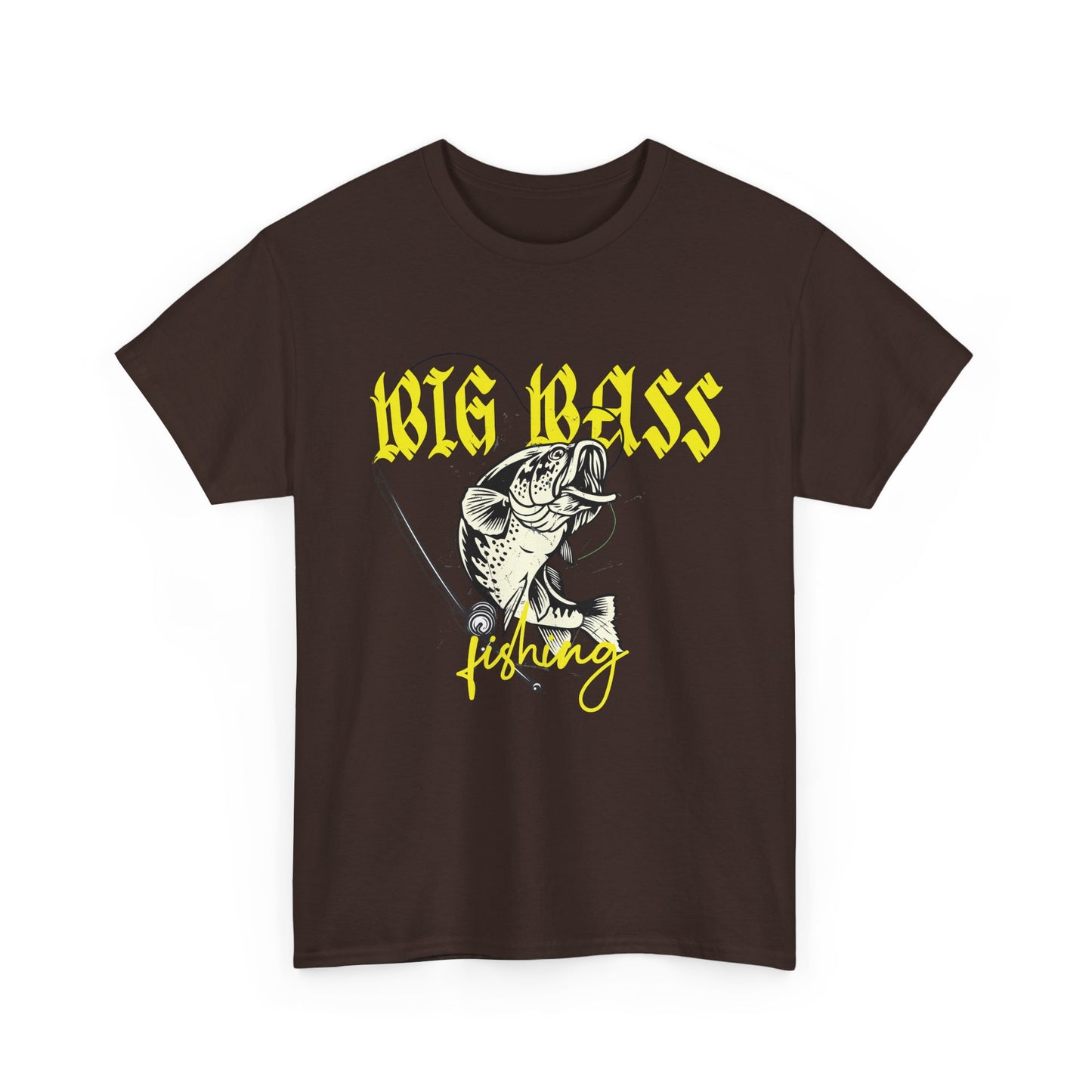 Big Bass Fishing T‑Shirt — Graphic Bass & Rod Tee for Anglers