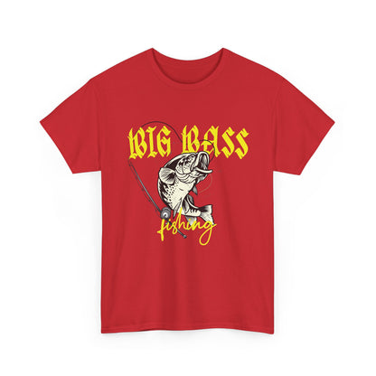 Big Bass Fishing T‑Shirt — Graphic Bass & Rod Tee for Anglers