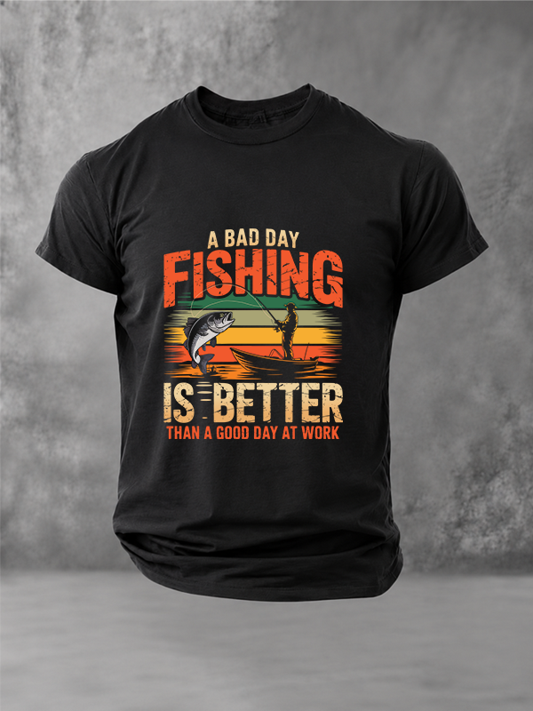 A Bad Day Fishing Is Better | Sunset Angler Shirt