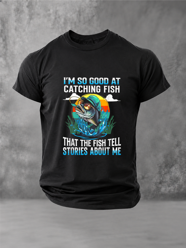 Fish Tales About Me™ Funny Fishing T-Shirt