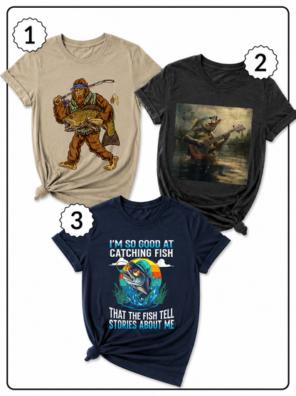 3 Funny Fishing Tees