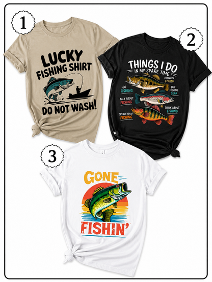 3 Weekend Fishing Tees