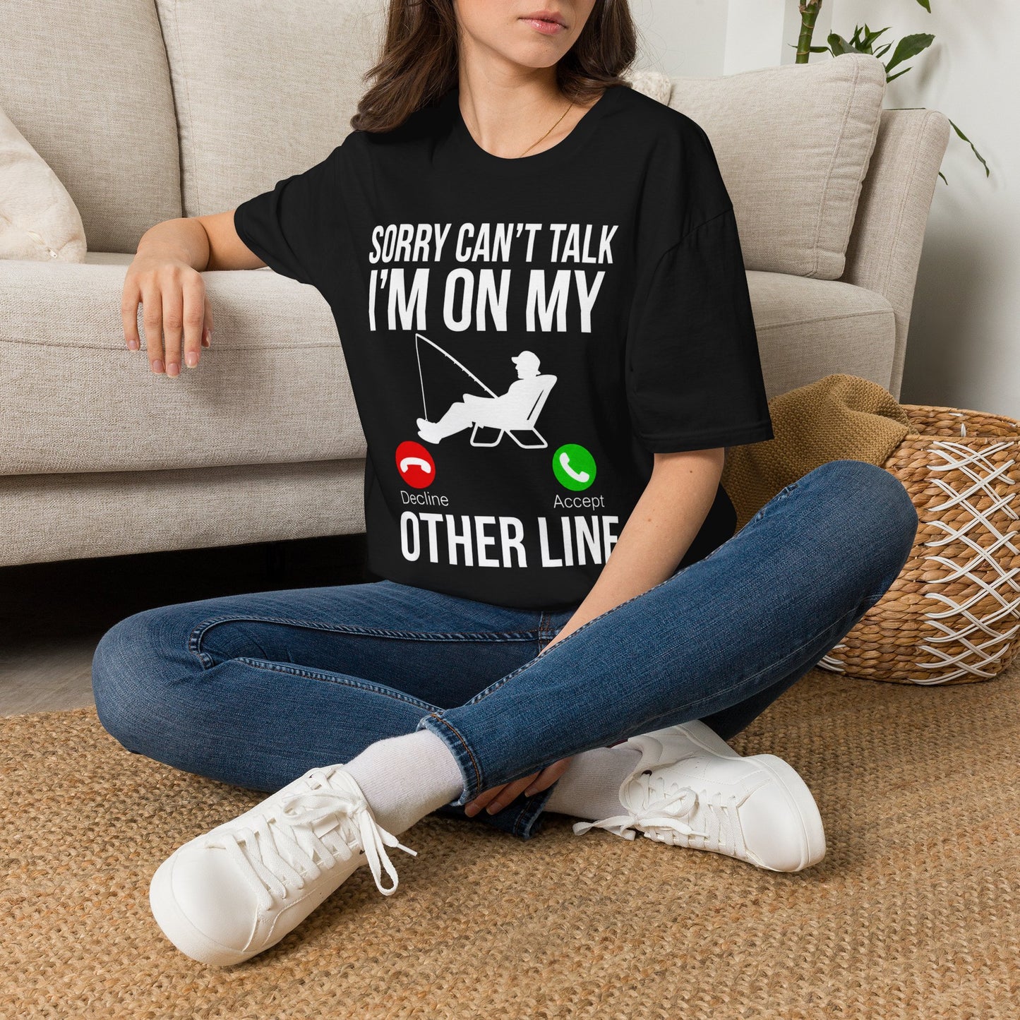 Funny Fishing Shirt – Sorry Can't Talk, I'm On My Other Line Tee