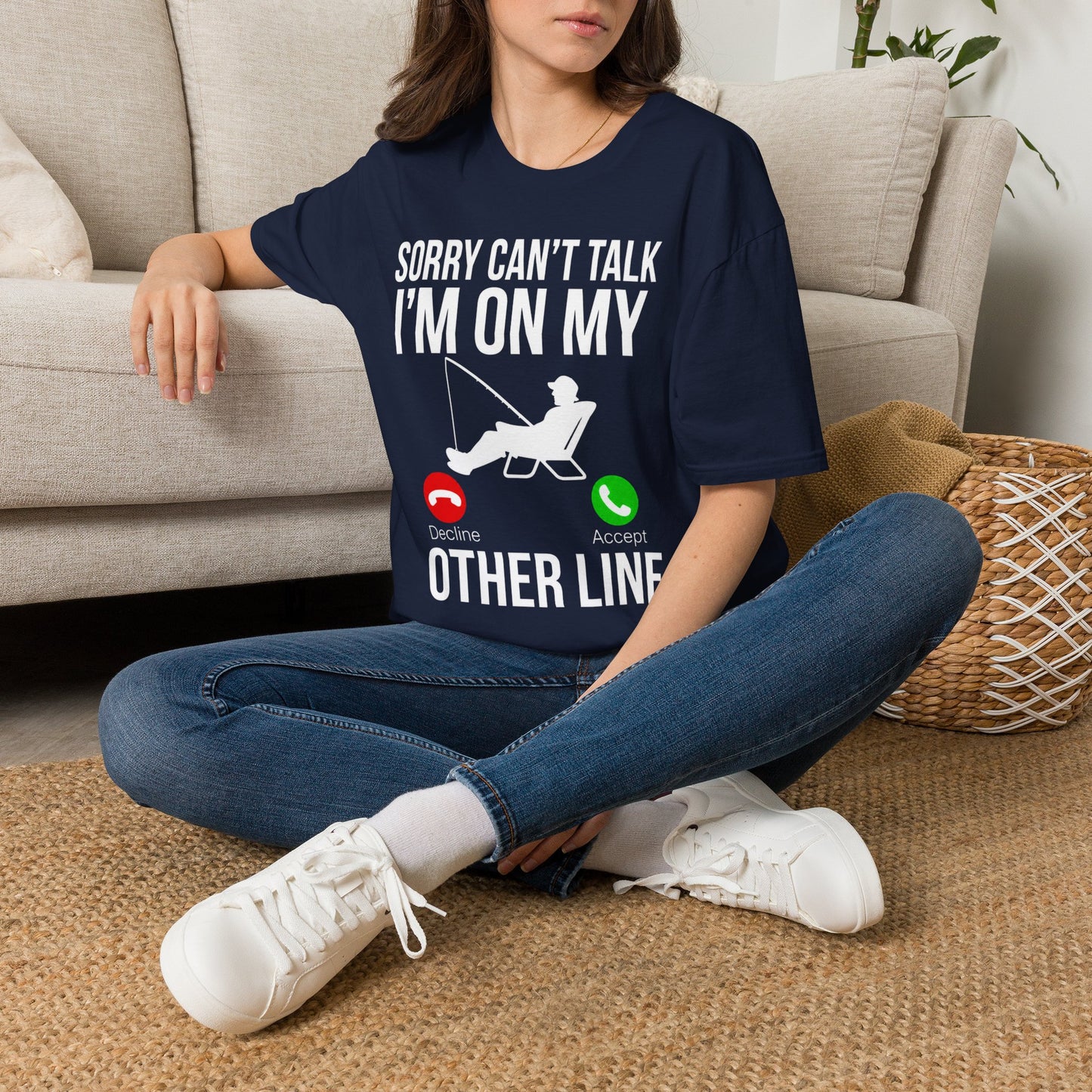 Funny Fishing Shirt – Sorry Can't Talk, I'm On My Other Line Tee