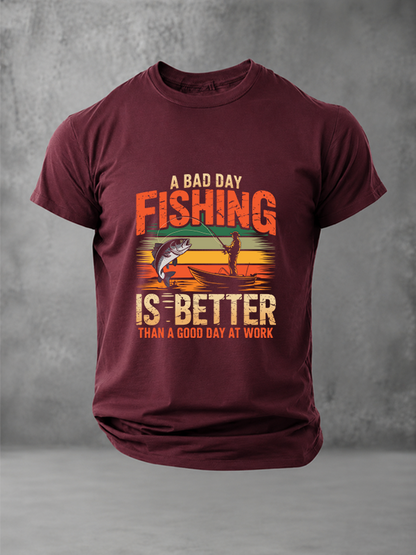 A Bad Day Fishing Is Better | Sunset Angler Shirt