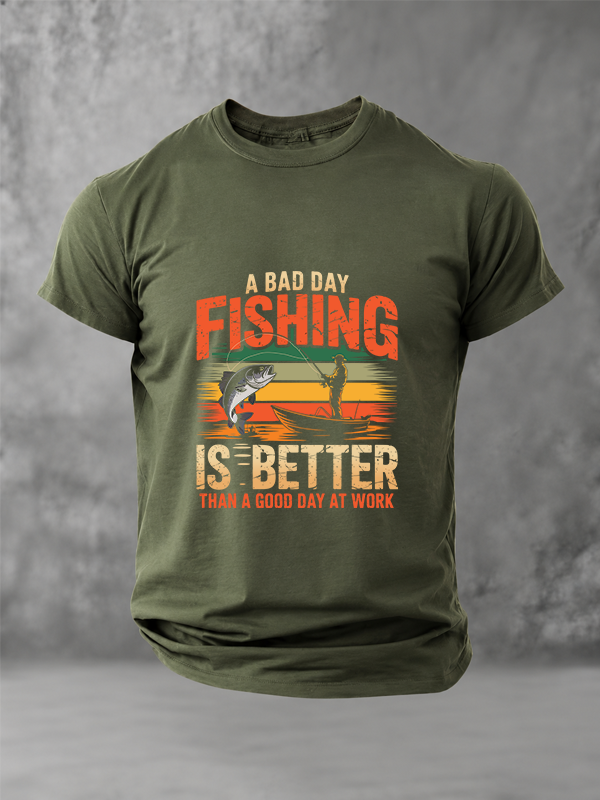 A Bad Day Fishing Is Better | Sunset Angler Shirt