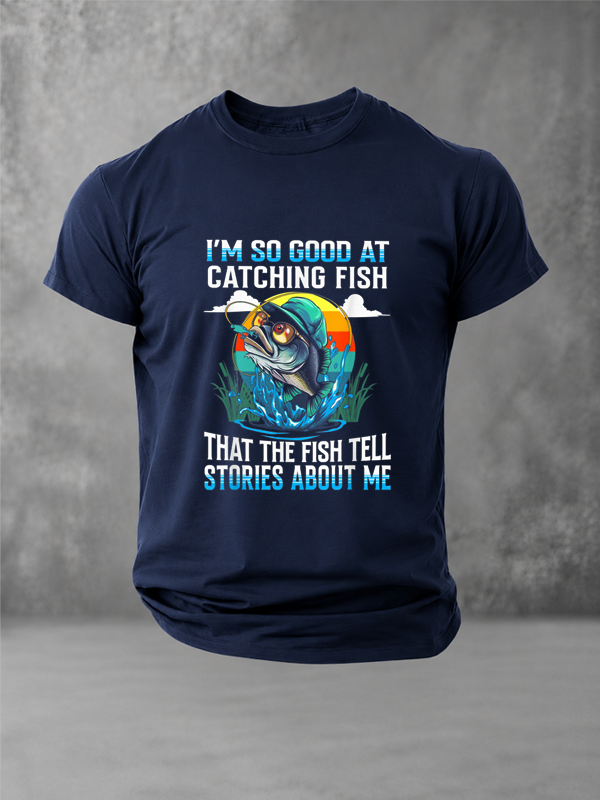 Fish Tales About Me™ Funny Fishing T-Shirt