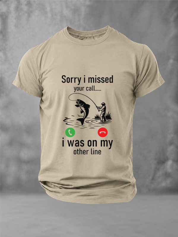 On My Other Line | Angler Humor Tee